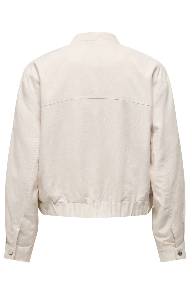 JDYKARI LINEN MIX SHORT JACKET OTW 15347652 MOONBEAM